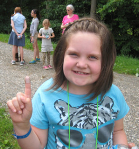 Hailey and her finger!